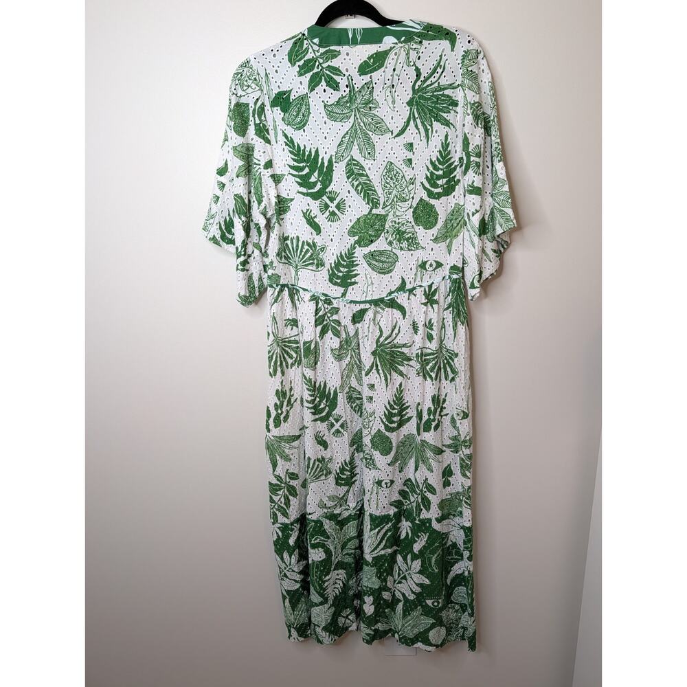 NEW Anthropologie Farm Rio Forest Soul Short Sleeve Midi Dress Small - Picture 8 of 11